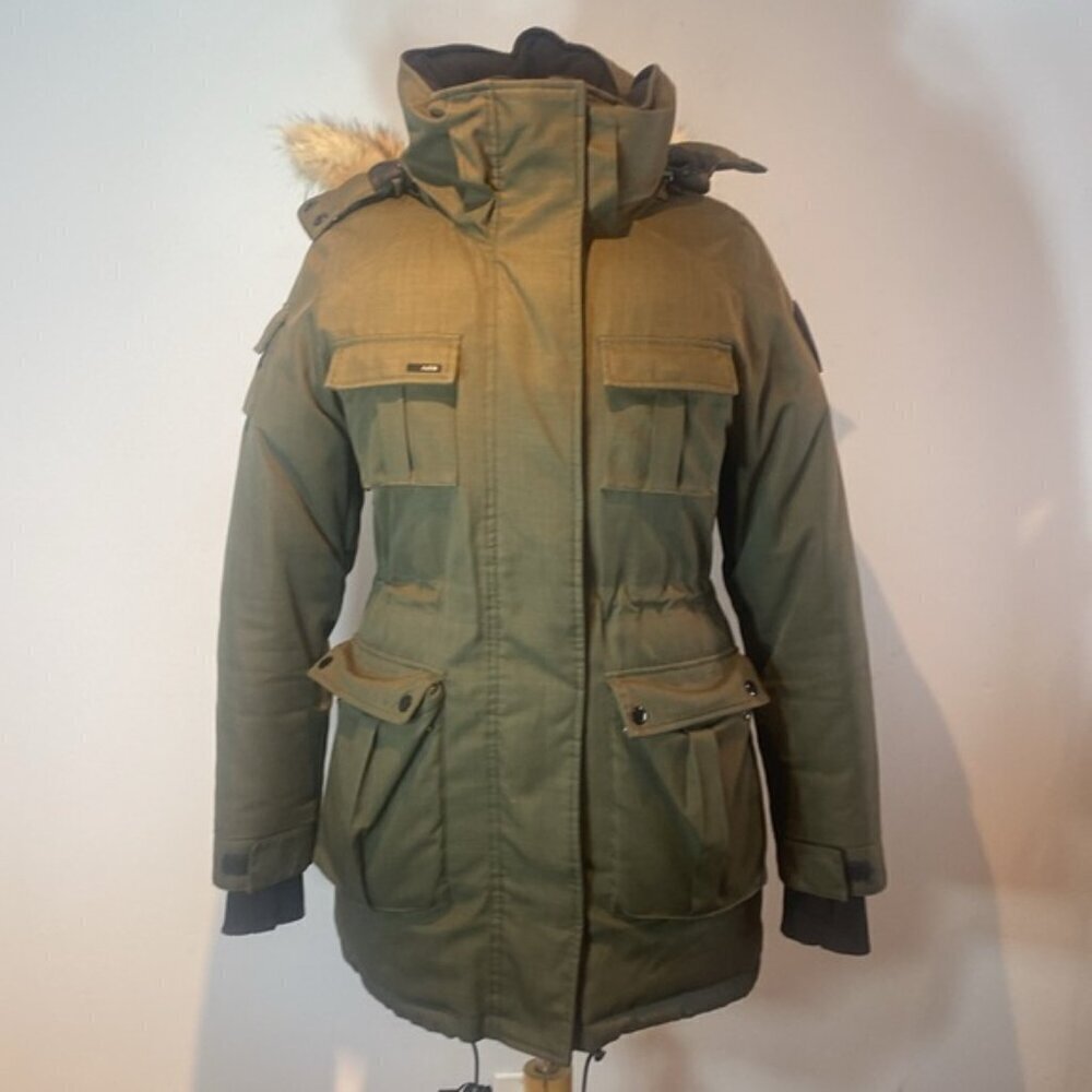 Nobis Cindy women’s parka army green size small - Picture 4 of 16